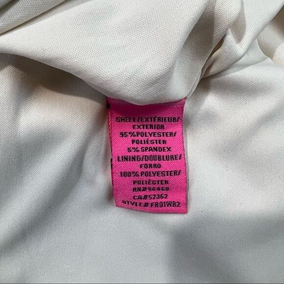 Betsey Johnson Bodycon Slit Hem Rose Print Sleeveless White Dress 12 - Picture 9 of 10